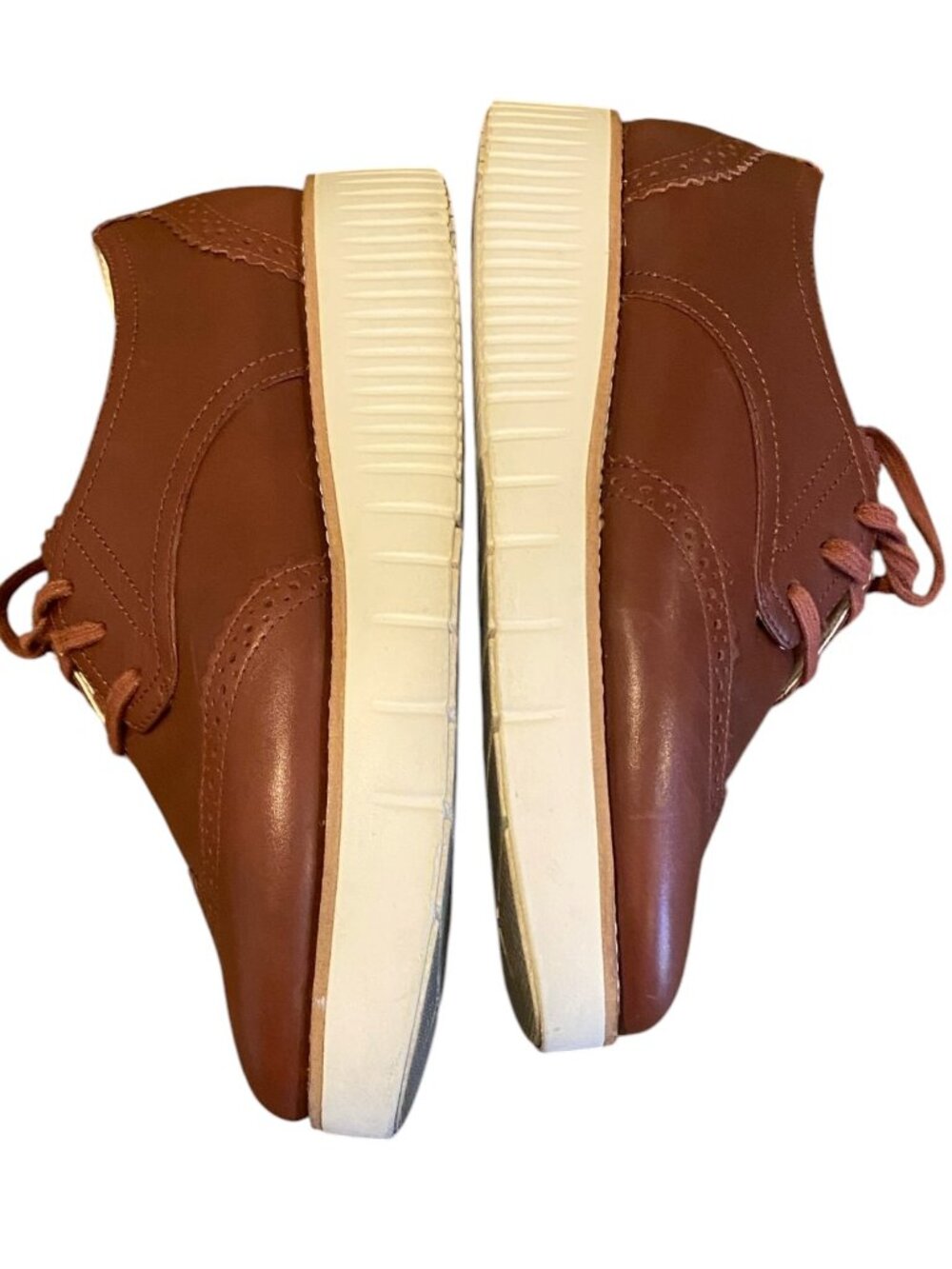 Cole Haan Women's Platform Wingtip Oxfords Sz 6.5C Brown #171F - Picture 5 of 8